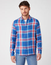 Koszula Męska Wrangler LS 1Pkt Shirt Limoges Blue W5A16BX50 112129967